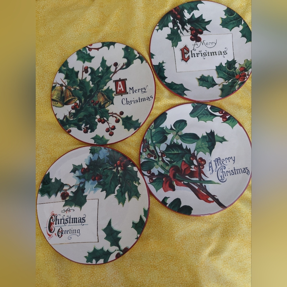 Williams-Sonoma Vintage Post and Dessert Plates - Set of 4